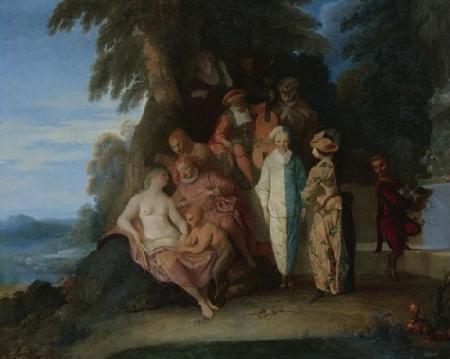 Claude Gillot A scene inspired by the Commedia Dell arte